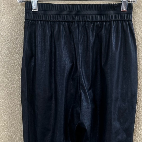 Rebecca Taylor Black Vegan Cropped Leather Pants With Ankle Ties Size 0 NWT! - Picture 9 of 11